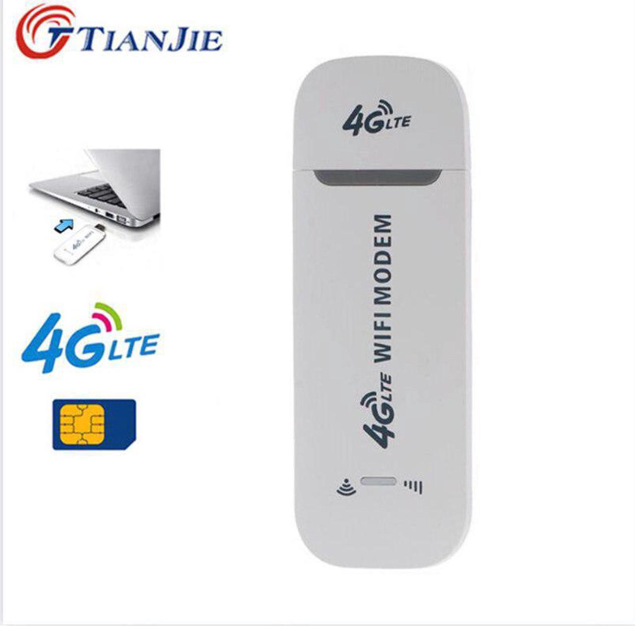 4G WiFi Router LTE USB Modem Wireless Broadband Mobile Hotspot LTE 3G/4G Unlocked Dongle with SIM Slot Card Stick