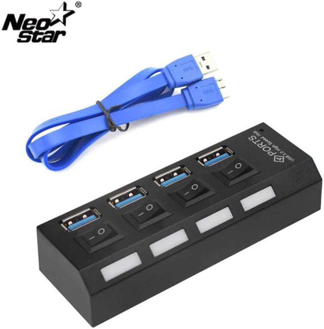 USB 3.0 Hub With 4 Ports On/Off Switch High Speed 5Gbps USB Splitter HUB For Computer Accessories