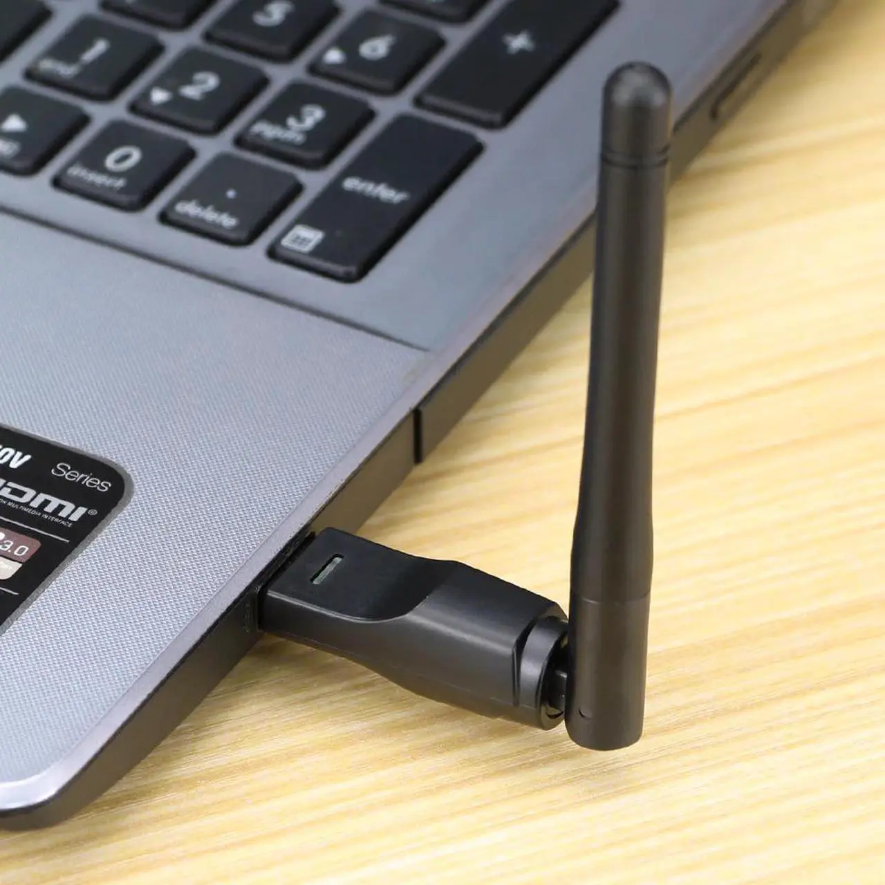Alt view image 5 of 5 - 150Mbps 2.4G USB WiFi Adapter Mini Wireless WiFi Dongle Network Card USB Ethernet WiFi Receiver External WLAN Wi-Fi Adapter