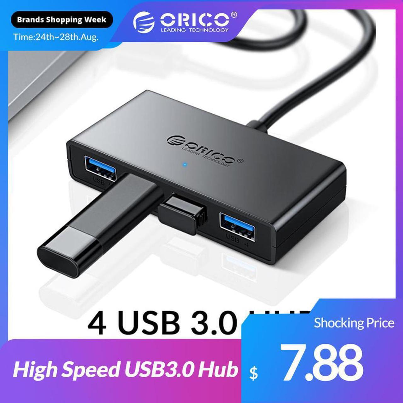 High Speed 4 Ports USB3.0 Hub USB Port USB Micro Port HUB Charging Hub USB Splitter for  Macbook Air Laptop PC Tablet