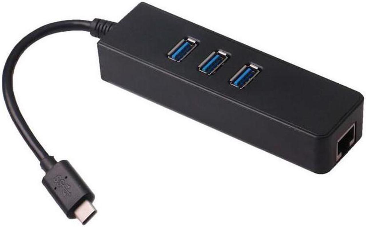 3 Port USB 3.0 Hub Gigabit Ethernet Adapter USB 3.1 Type C to RJ45 1000Mpbs Lan Network Card