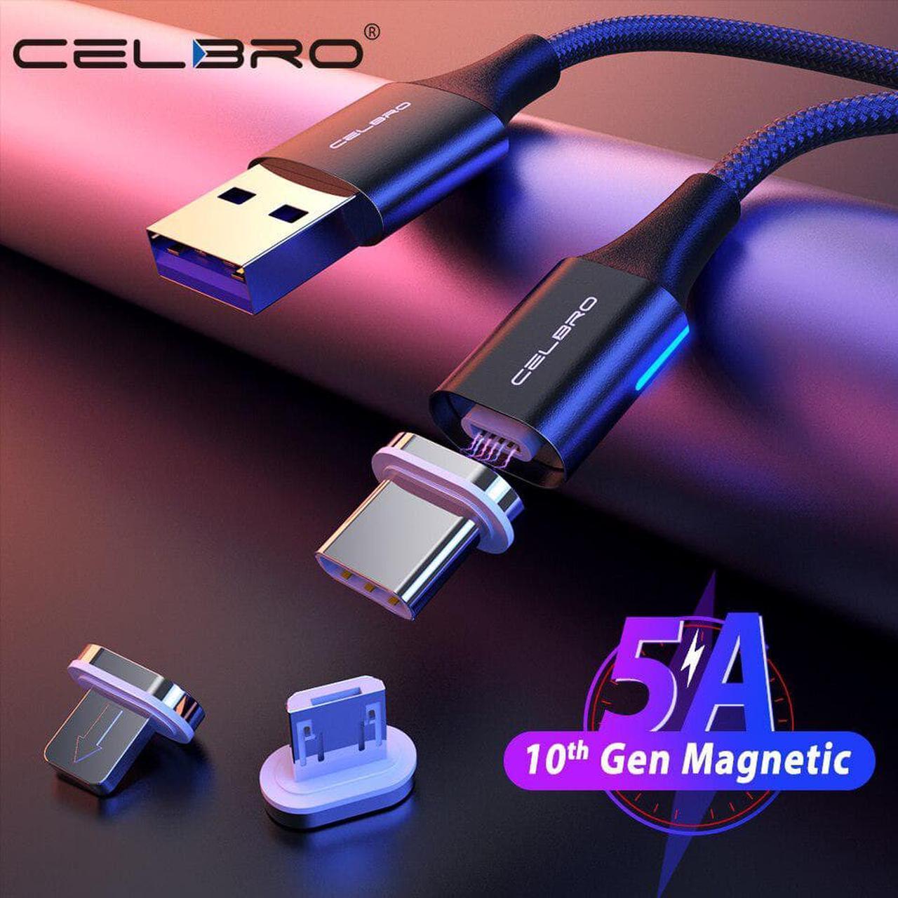 1.5m 2m Magnetic Cable Micro Usb Type C Cable Fast Charge Charging Magnet Charger 5A for   Galaxy S20 Plus Ultra 20