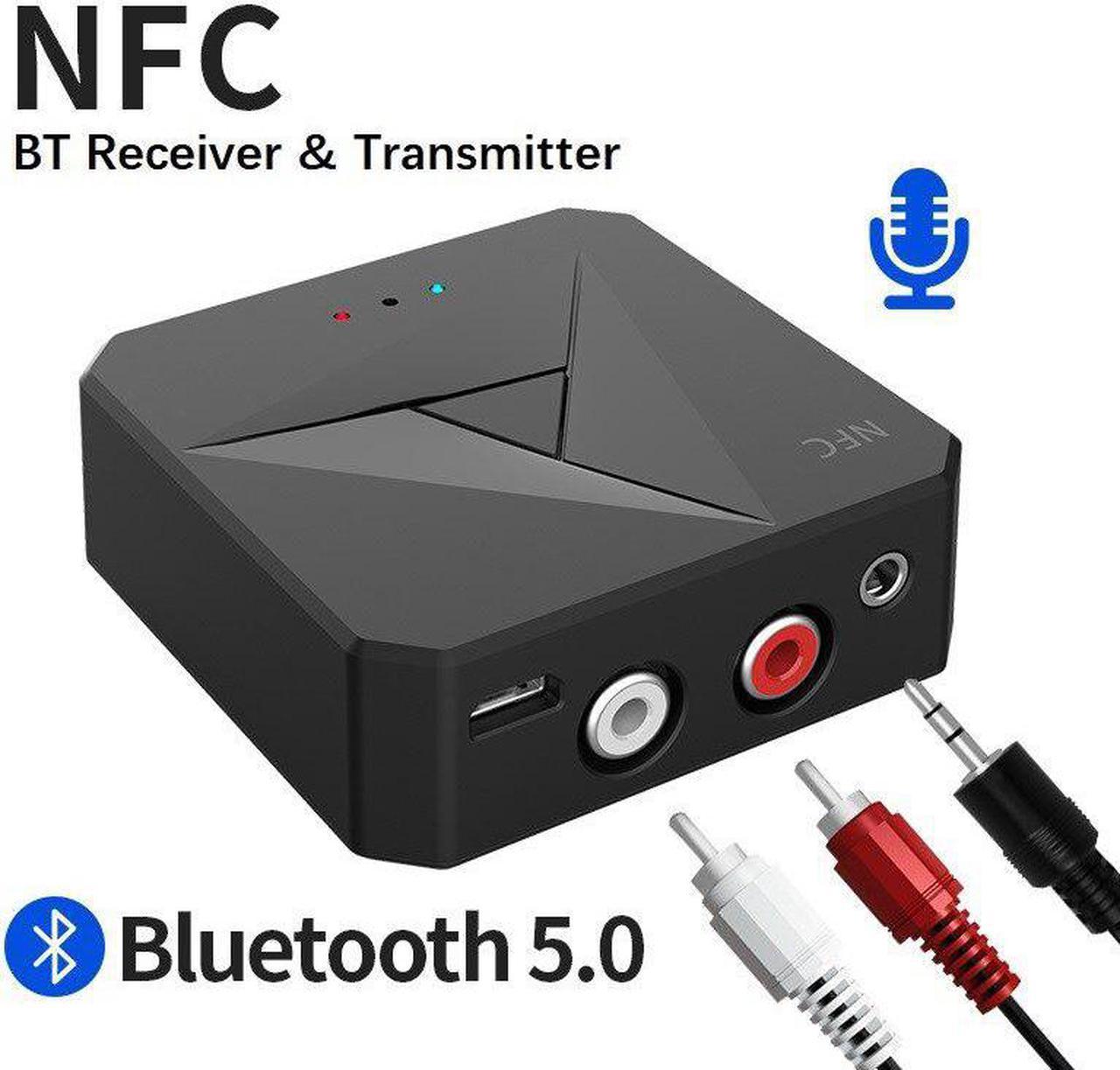 Bluetooth 5.0 4.2 Audio Receiver Transmitter 2 IN 1 3.5mm 3.5 AUX Jack RCA HiFi Music Wireless Adapter For TV PC Car Speaker