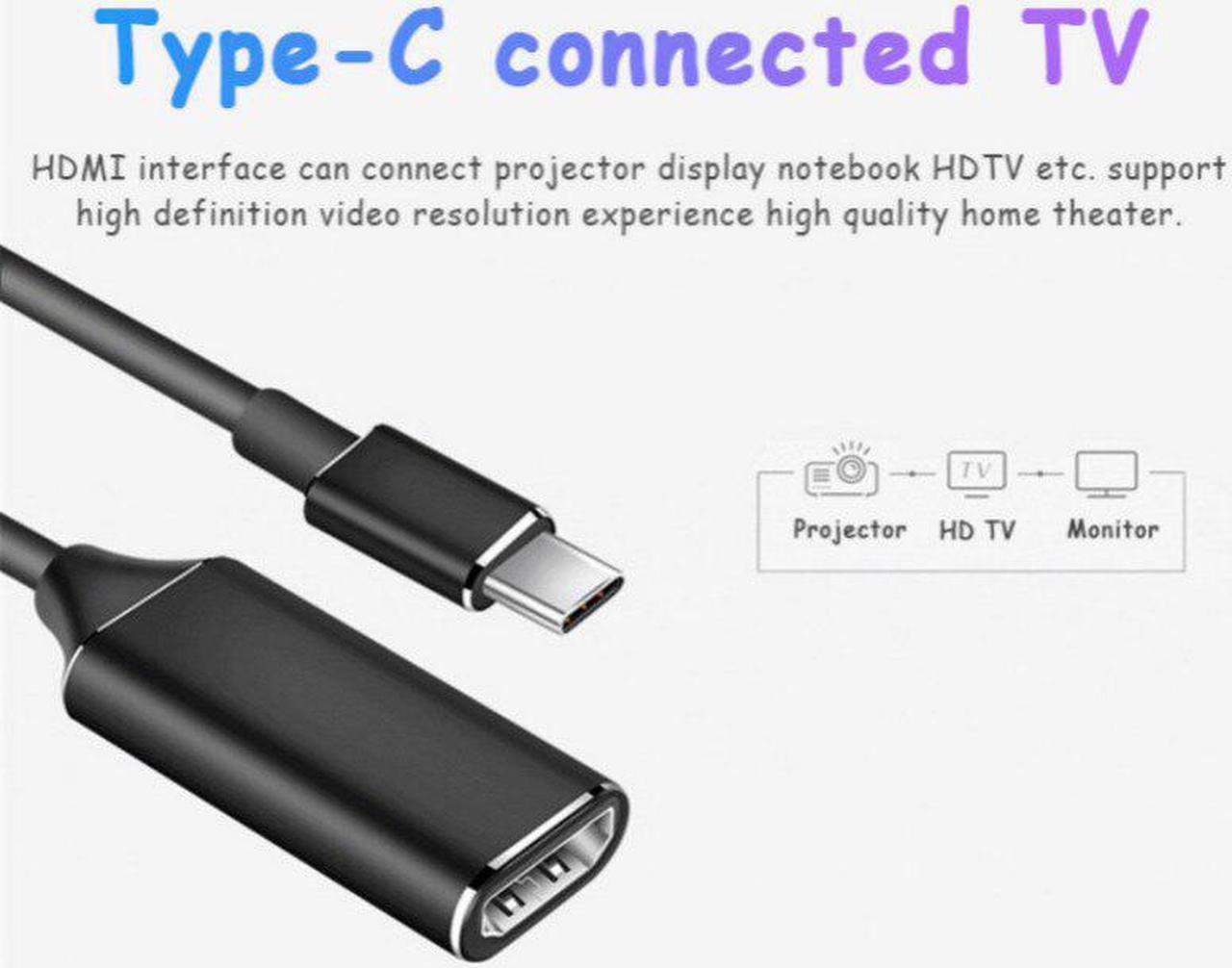 Delivery!! Type-C To HDMI HD TV Cable Adapter USB 3.1 4K Converter For PC Laptop Tablet 4K Resolution For All Type-C PCs