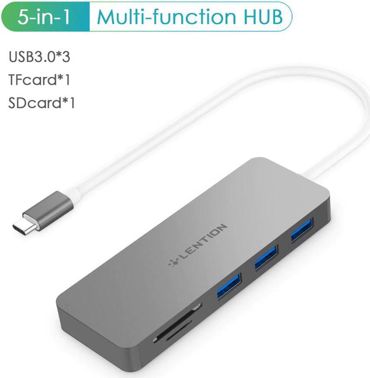 Hub with USB 3.0 Ports and /TF Card Reader Compatible New MacBook Air, 2019-2016 MacBook Pro, Multi-Port Type C Adapter