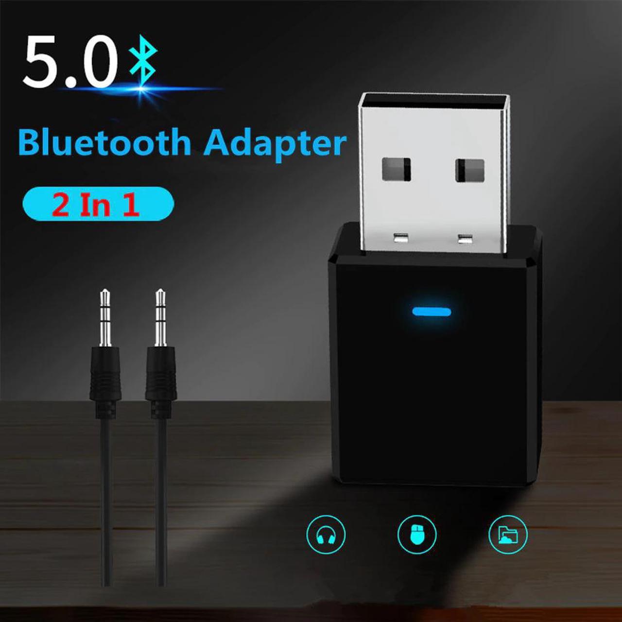 Bluetooth Receiver Transmitter Bluetooth 5.0 Dongle AUX RCA USB 3.5mm Jack Audio Wireless Adapter For TV PC Car Kit