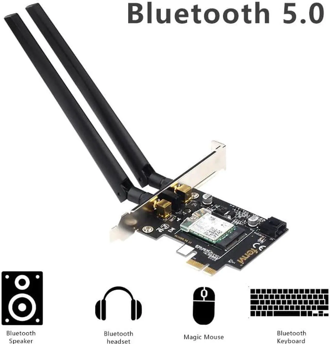 Alt view image 3 of 5 - Desktop Wi-Fi 6 PCI-E Wireless Adapter 2.4Gbps 2.4G/5Ghz 802.11ac/ax Bluetooth 5.0 AX200NGW Wifi Card For  AX200 MU-MIMO