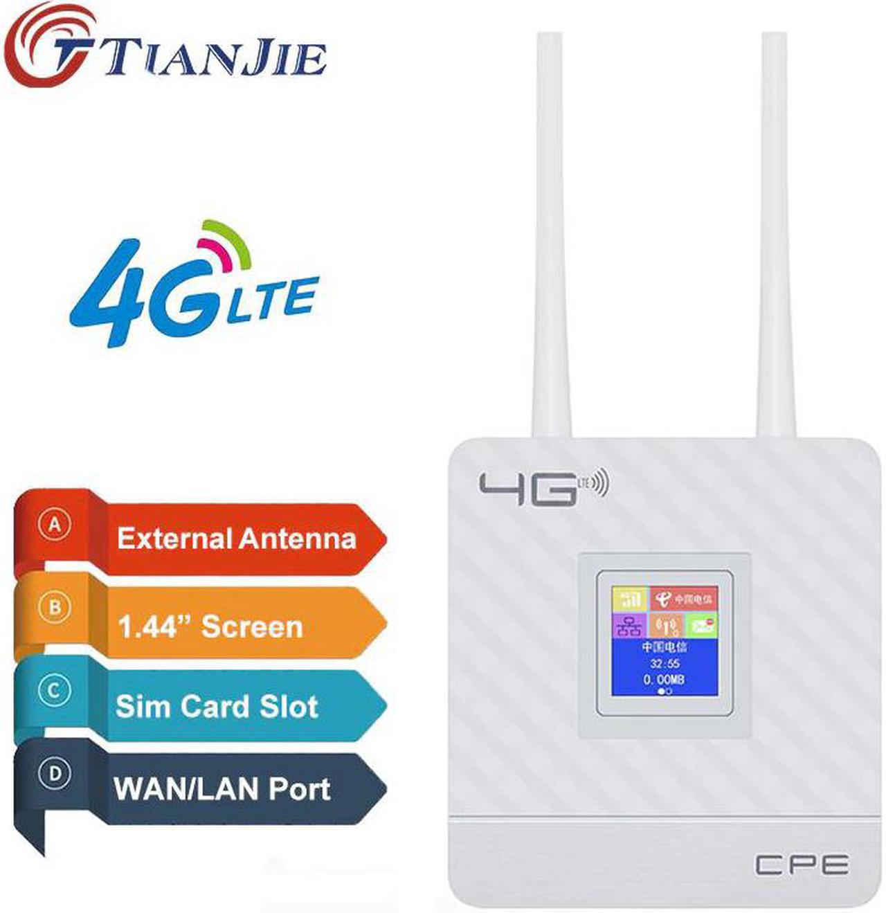 4G wifi Router CPE dual antennas Unlocked 4g modem wifi router Wireless Modem SIM Card Slot WAN LAN RJ45 Port