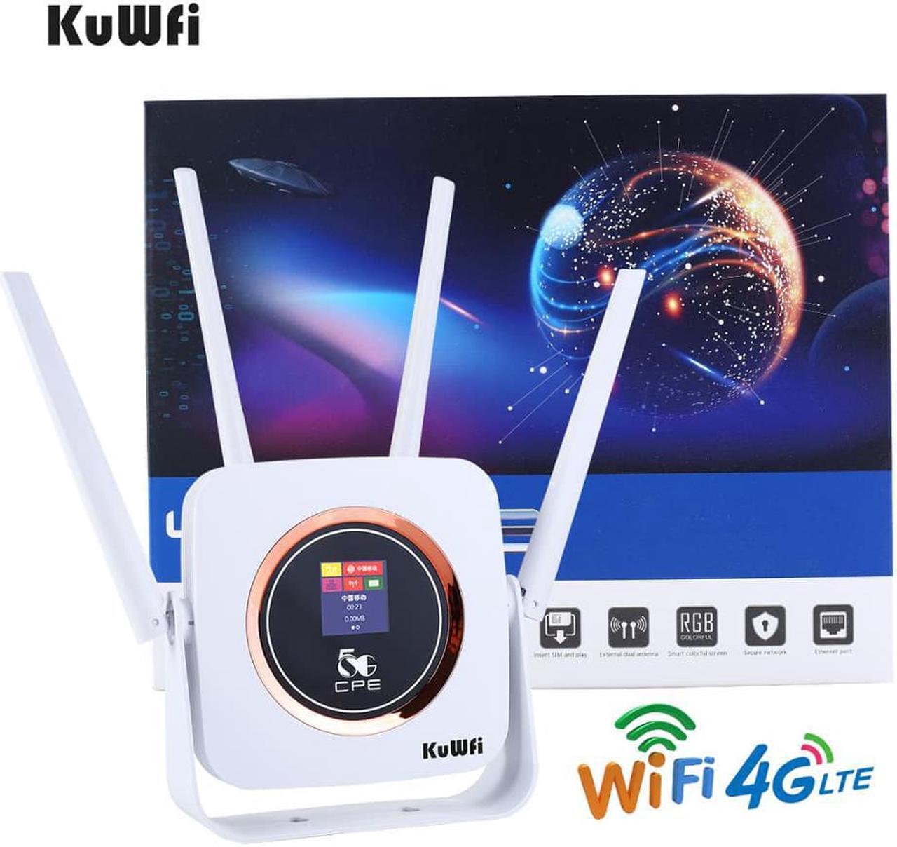 Alt view image 3 of 5 - CAT6 High Speed 4G LTE Router SIM Card, WiFi Wireless Modem 4G CPE WiFi Router with External Antenna up to 32 Users