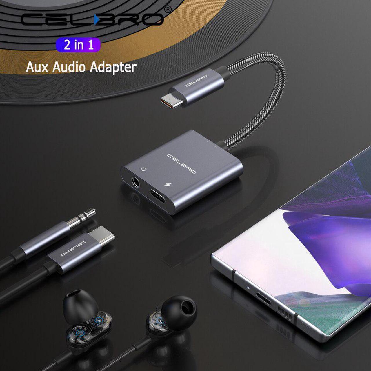 C To AUX Cable Adapter Type C 3.5mm AUX Earphone Converter DAC Chip PD QC Charging for  Galaxy Note 20 Ultra Pixel 4