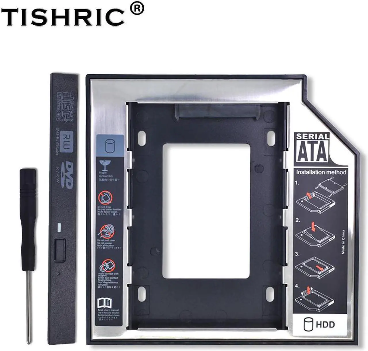 Main image of Universal 2nd HDD/SSD/DVD Caddy 12.7mm SATA 3.0 2.5 Hard Drive Caddy Adapter DVD SSD For Laptop Optical Bay HDD Case