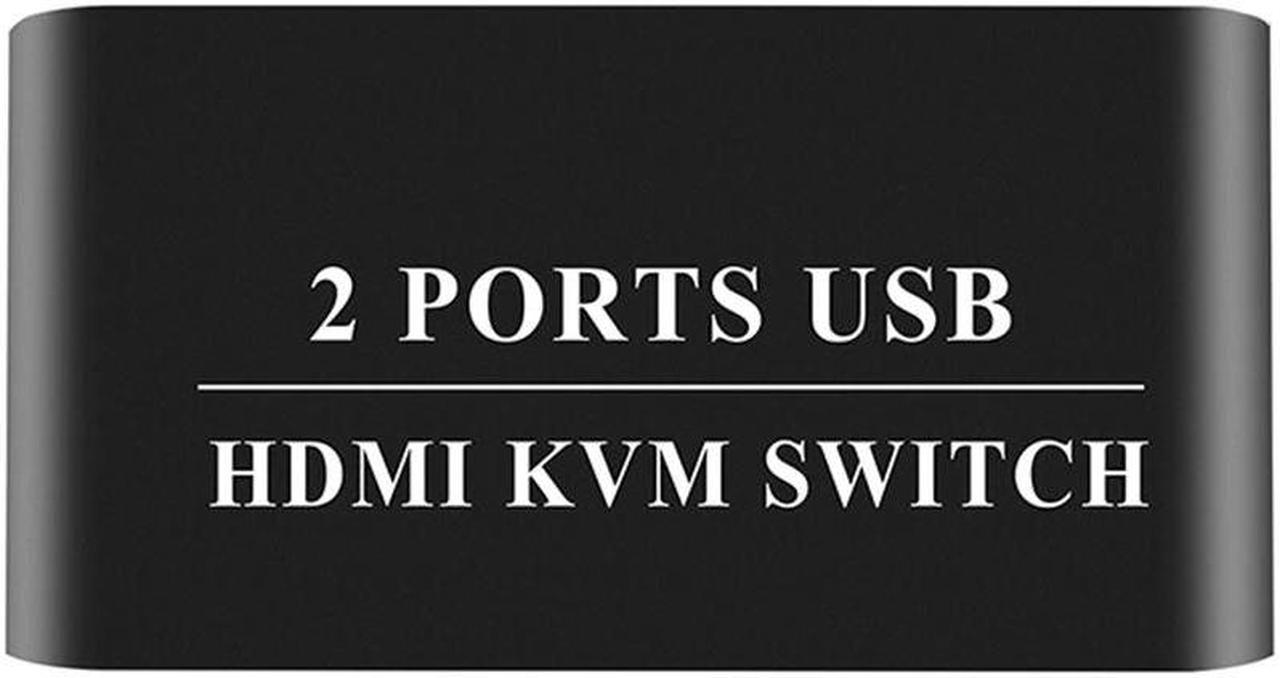 KVM Switch For Printer Aluminum Alloy Fast Speed Home Office Plug And Play 2 In 1 Out Dual USB Professional Sharing