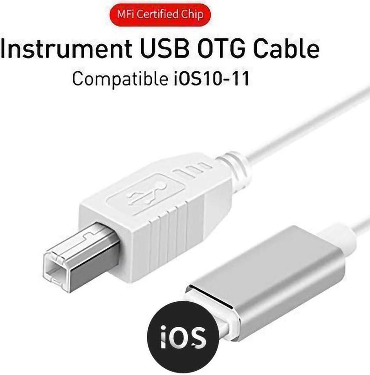 to USB B Adapter  to MIDI Cable High Speed Cord for iPhone/iPad/iPod MIDI Keyboard USB Camera Audio 1m 1.5m