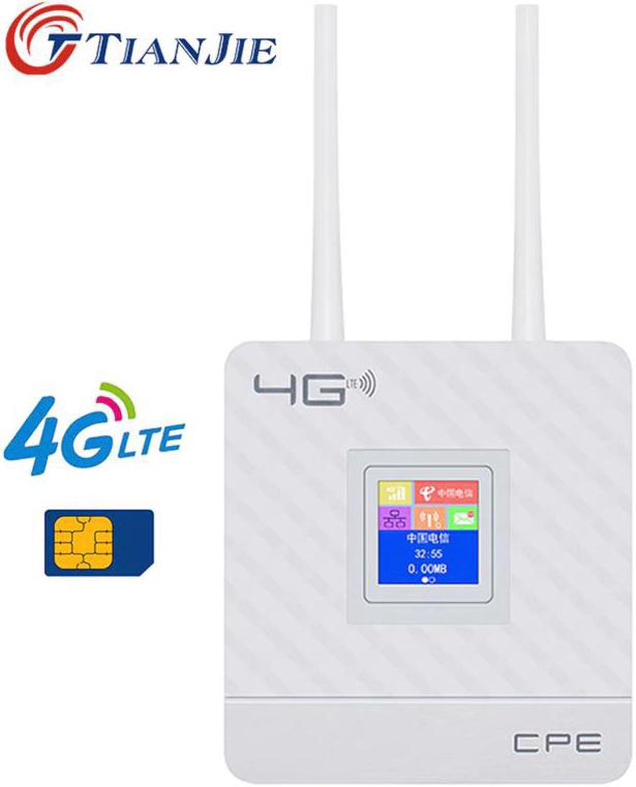 4G LTE CPE Wifi Router Unlock 4G 3G Mobile Hotspot WAN/LAN Port Dual External Antennas Gateway with Sim Card Slot Ethernet Modem