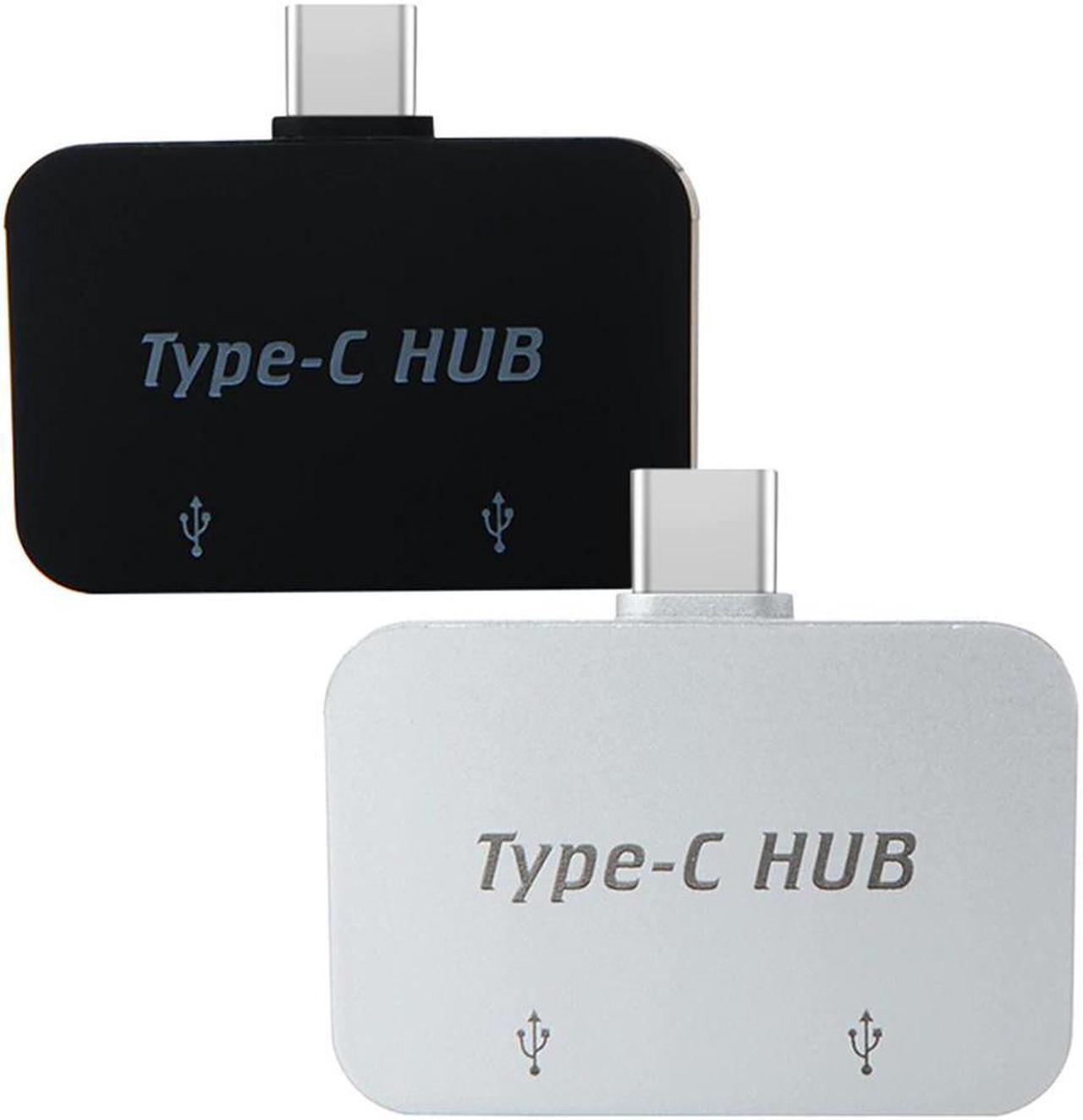 USB3.1 Type-C to 2 Port Splitter USB 3.0 OTG Hub Plastic Adapter  For Cell Phone PC Computer Tablet