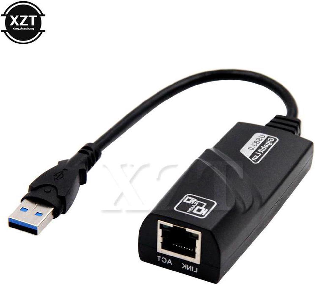 1PCS USB 3.0 10/100/1000Mbps Gigabit Ethernet RJ45 External Network Card LAN adapter For Windows 8 7 windows XP Vista