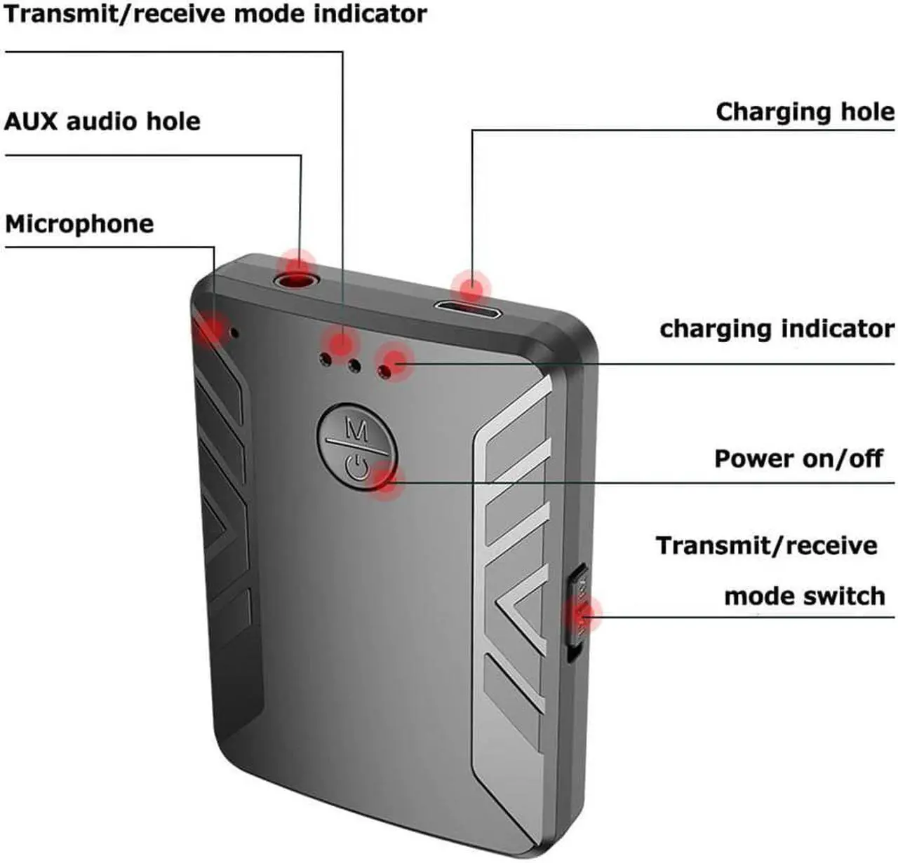 Alt view image 3 of 5 - Bluetooth 5.0 Audio Transmitter Receiver Pair with TWO Headphones 3.5mm AUX RCA Wireless Adapter for TV PC Car Speaker