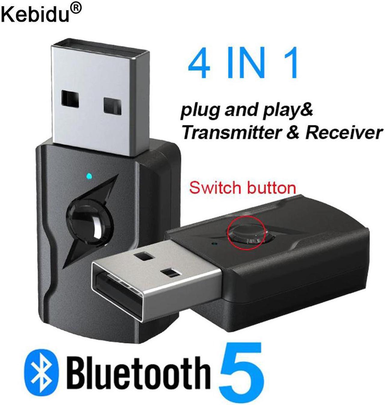 4 IN 1 USB Bluetooh 5.0 Audio Receiver Transmitter 3.5 AUX Jack RCA Stereo Wireless Bluetooth Adapter For TV PC Car Music