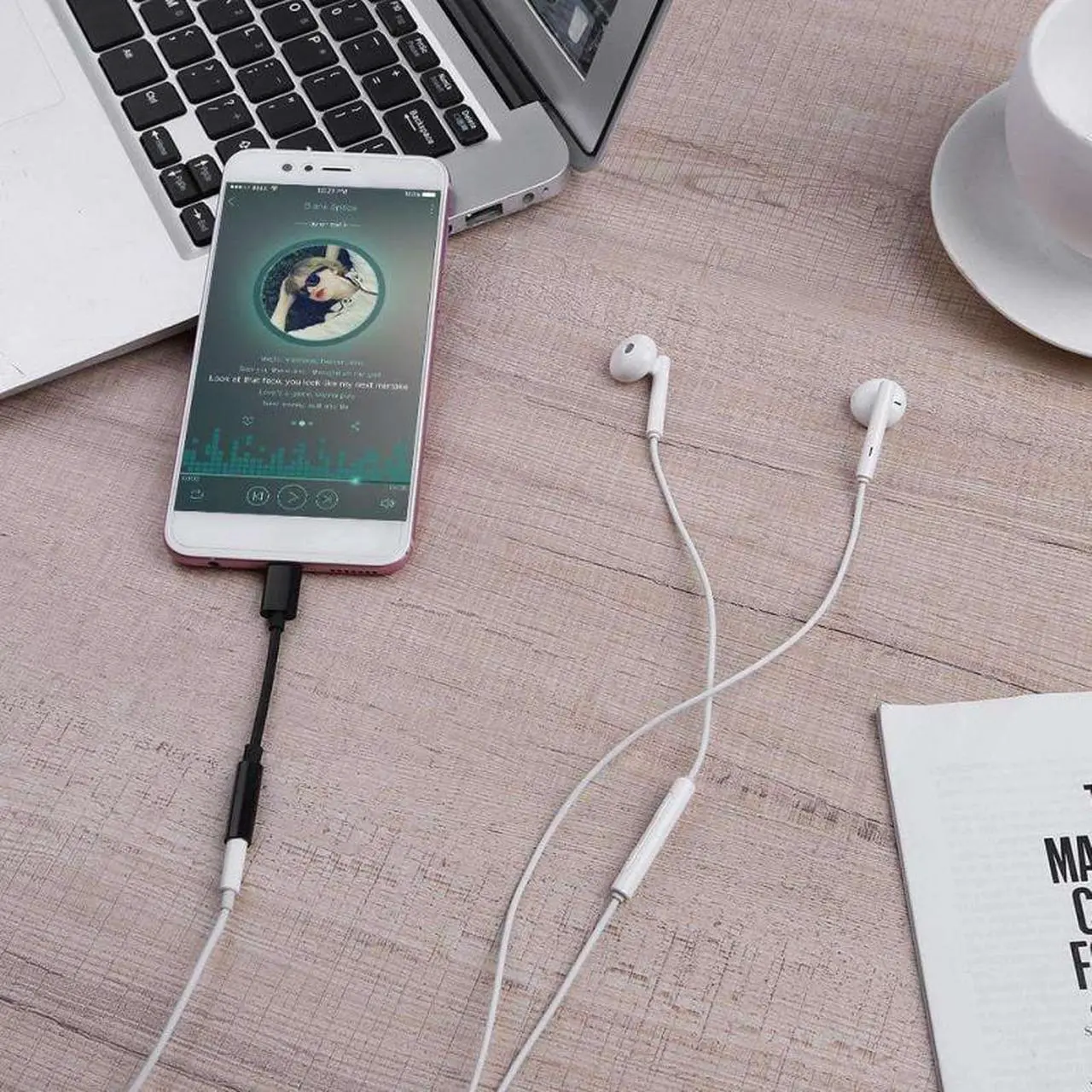 Alt view image 4 of 5 - C male to 3.5mm USB-C Cable Adapter Earphone Female To 3.5mm Jack Headphone Cable Audio Aux Cable Adapter For