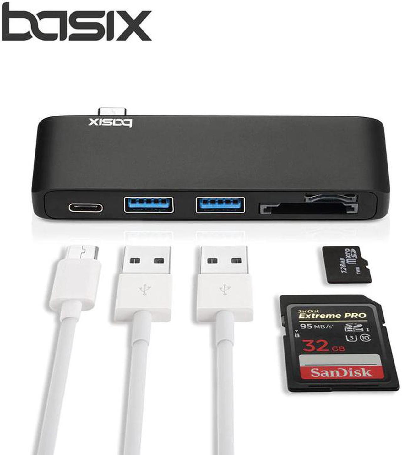 USB C Hub type c Adapter with 2 USB 3.0 ports,  and MicroSD Card slots and a Charging port for MacBookPro usb Type C Hub