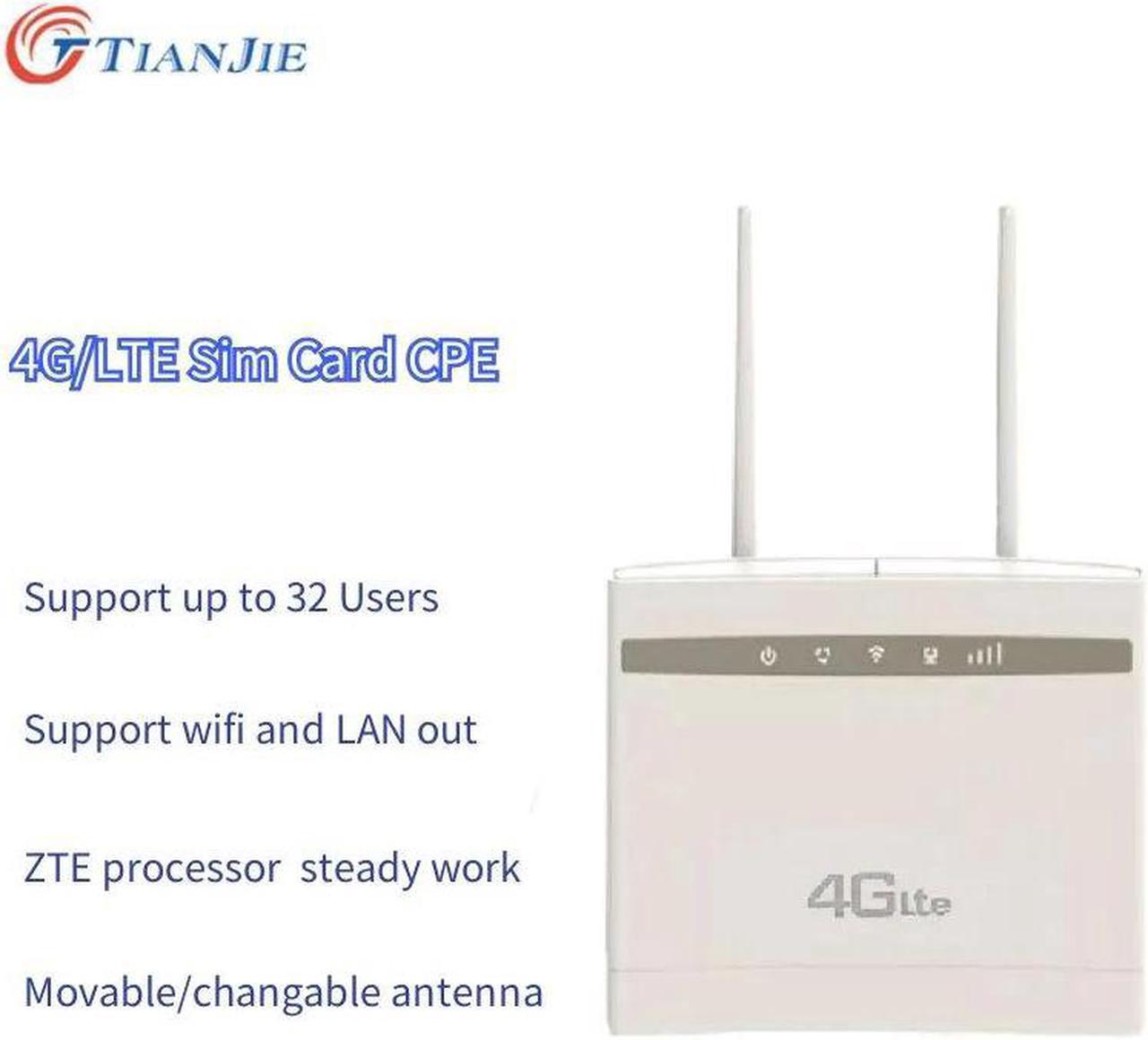 Wireless 4G LTE WIFI Router Unlock CPE WIFI Modem external antenna with sim card slot Router Modem LAN port wifi Dongle