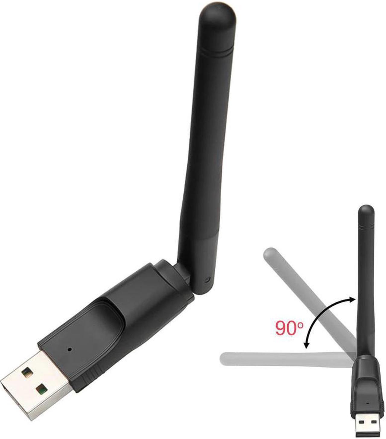 2.0 WiFi Wireless Network Card 150M 802.11 B/g/n LAN Adapter with Rotatable Antenna for Laptop PC Mini Wi-fi