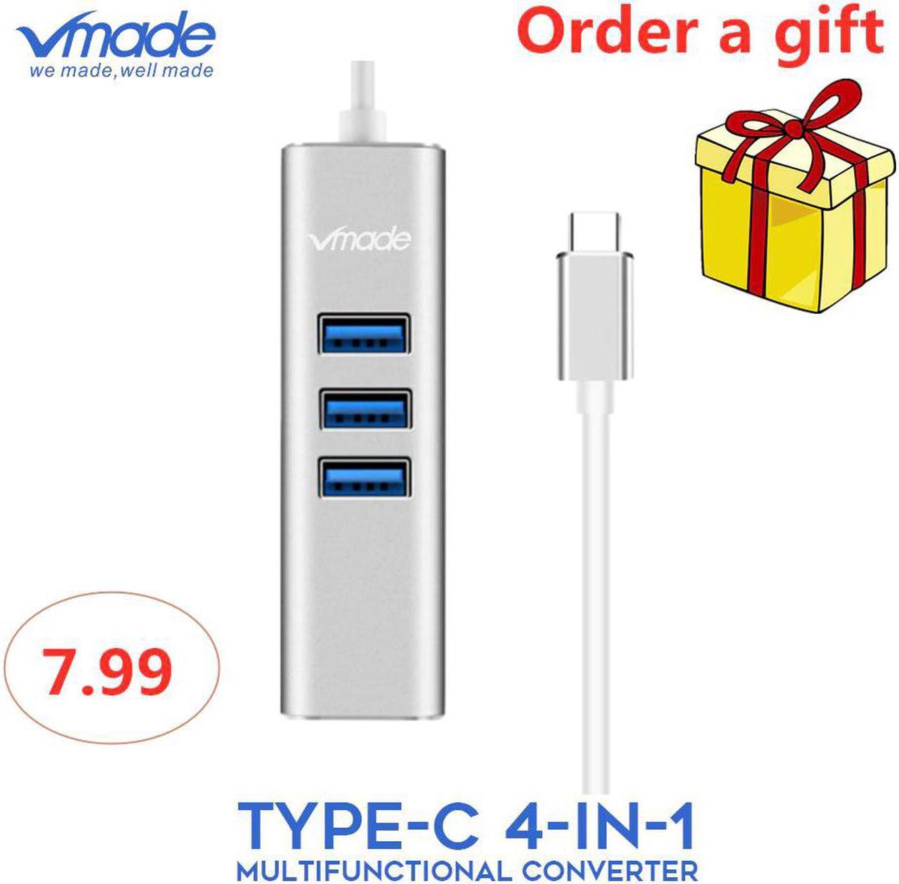 USB 3.0 Hub High Speed USB3.0 to RJ45 Ethernet Adapter USB Splitter 1000Mbps Network Card for Macbook Laptop PC Tablet