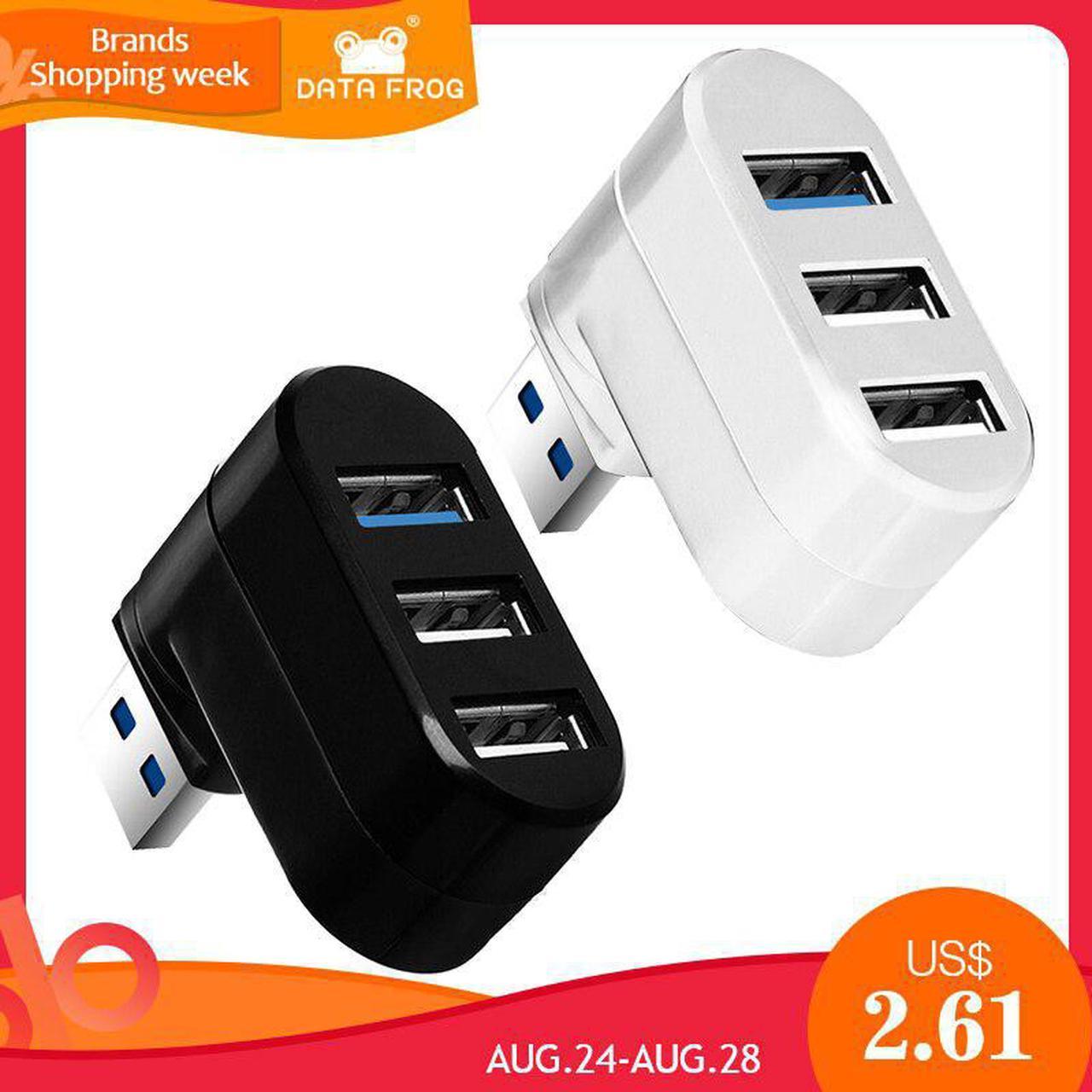 3 Port Multi 2.0/3.0 USB Hub Mini USB Hub High Speed Rotate Splitter Adapter For Laptop Notebook For PC Computer accessories