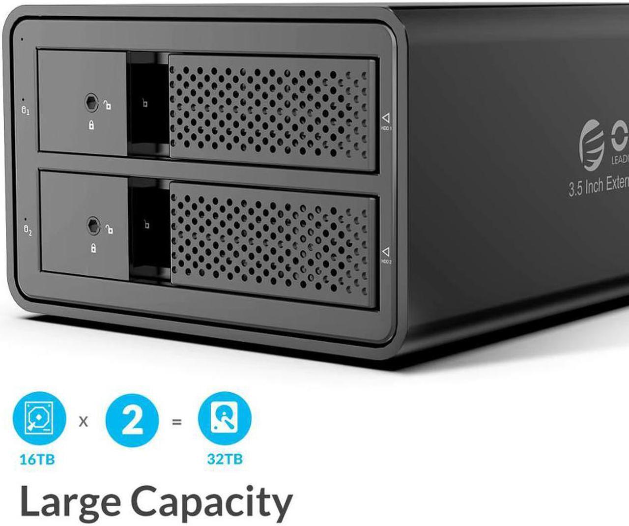 Alt view image 2 of 5 - 95 Series 2 bay 3.5'' USB3.0 to SATA With RAID HDD Docking Station Aluminum HDD Enclosure 36W Power Adapter HDD Case