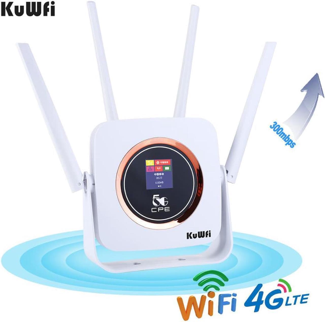Alt view image 2 of 5 - CAT6 High Speed 4G LTE Router SIM Card, WiFi Wireless Modem 4G CPE WiFi Router with External Antenna up to 32 Users