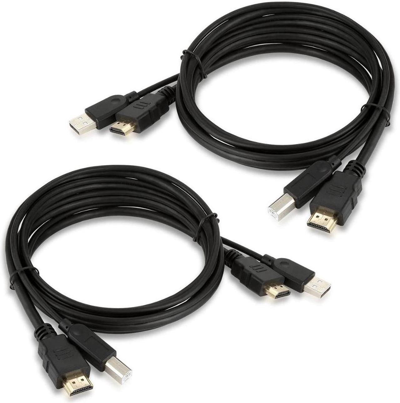 2 Pcs New High Quality 1.5m  USB KVM Cable  + USB KVM Cable KVM Switch Dedicated 4K@60Hz 18 Gbp