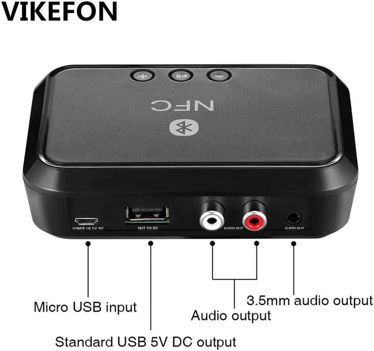 Main image of Bluetooth Receiver NFC/USB Disk Music Reading Stereo Wireless Adapter 3.5mm AUX/RCA Car Speaker Bluetooth Audio Receiver