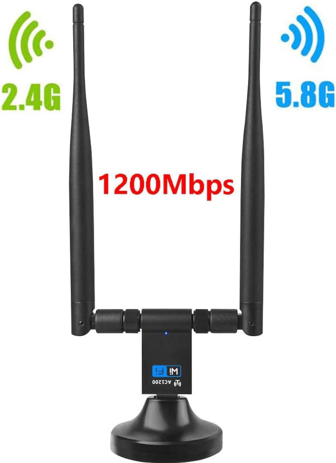 Alt view image 5 of 5 - 1200Mbps Wireless WiFi Adapter RTL8812 2.4G 5G USB3.0 WiFi Dongle 802.11ac Network Adapter Support Windows XP/10/8/8.1/7/Vista/2