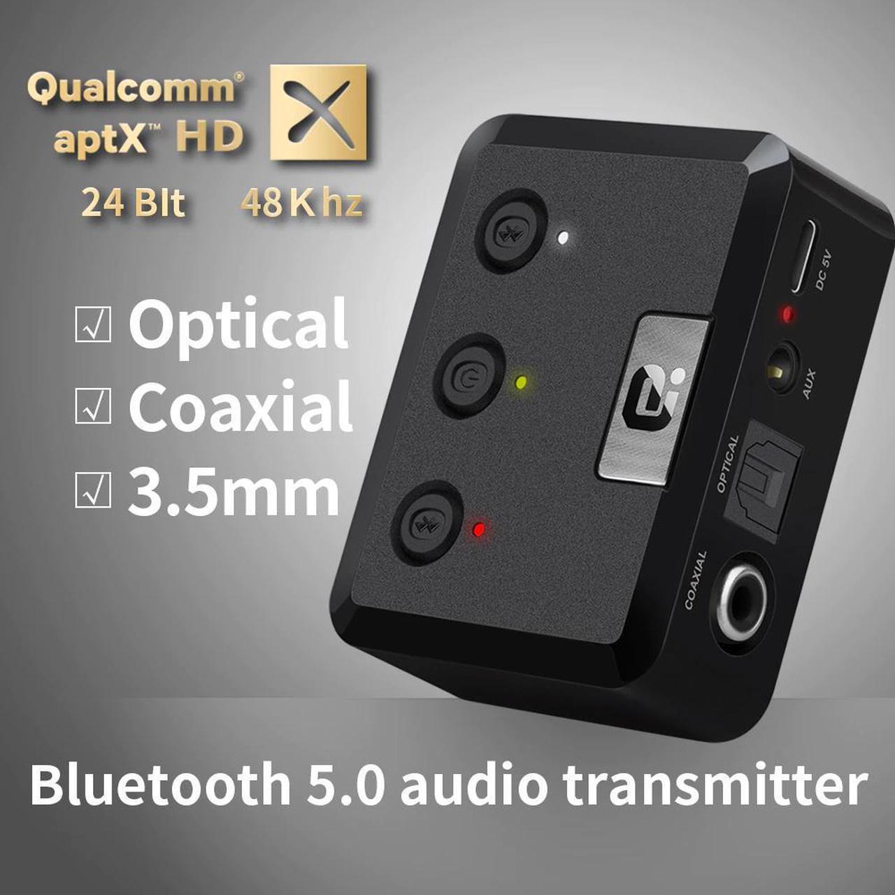 HD Bluetooth 5.0 Transmitter CSR8675 Audio Music Wireless USB Adapter 3.5mm AUX/Optical/SPDIF/Coaxial/RCA for  TV PC MR275