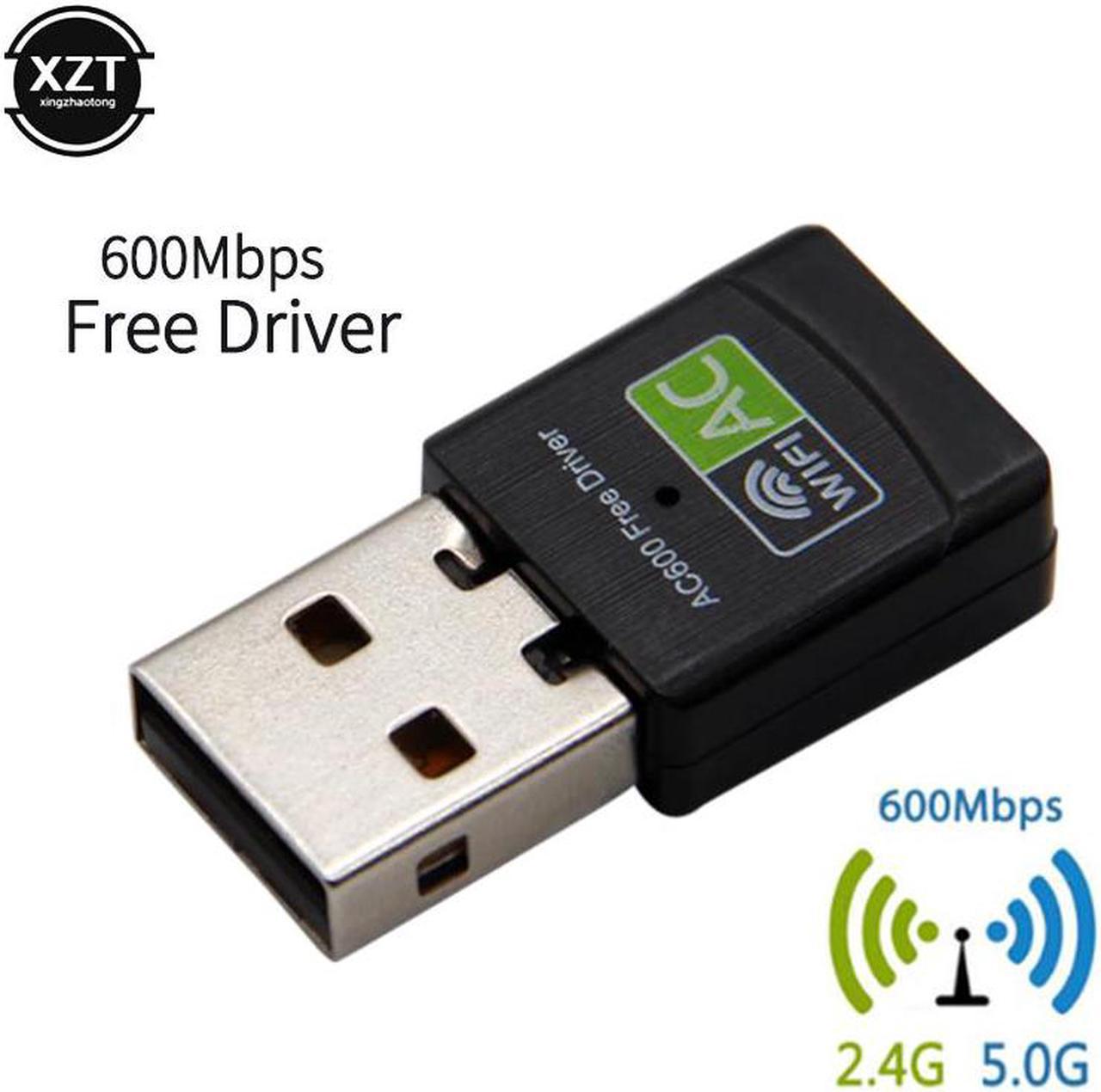 Driver USB Wifi Adapter 600Mbps Wi fi Adapter 5 ghz Antenna USB Ethernet PC Wi-Fi Adapter Lan Wifi Dongle AC Wifi Receiver