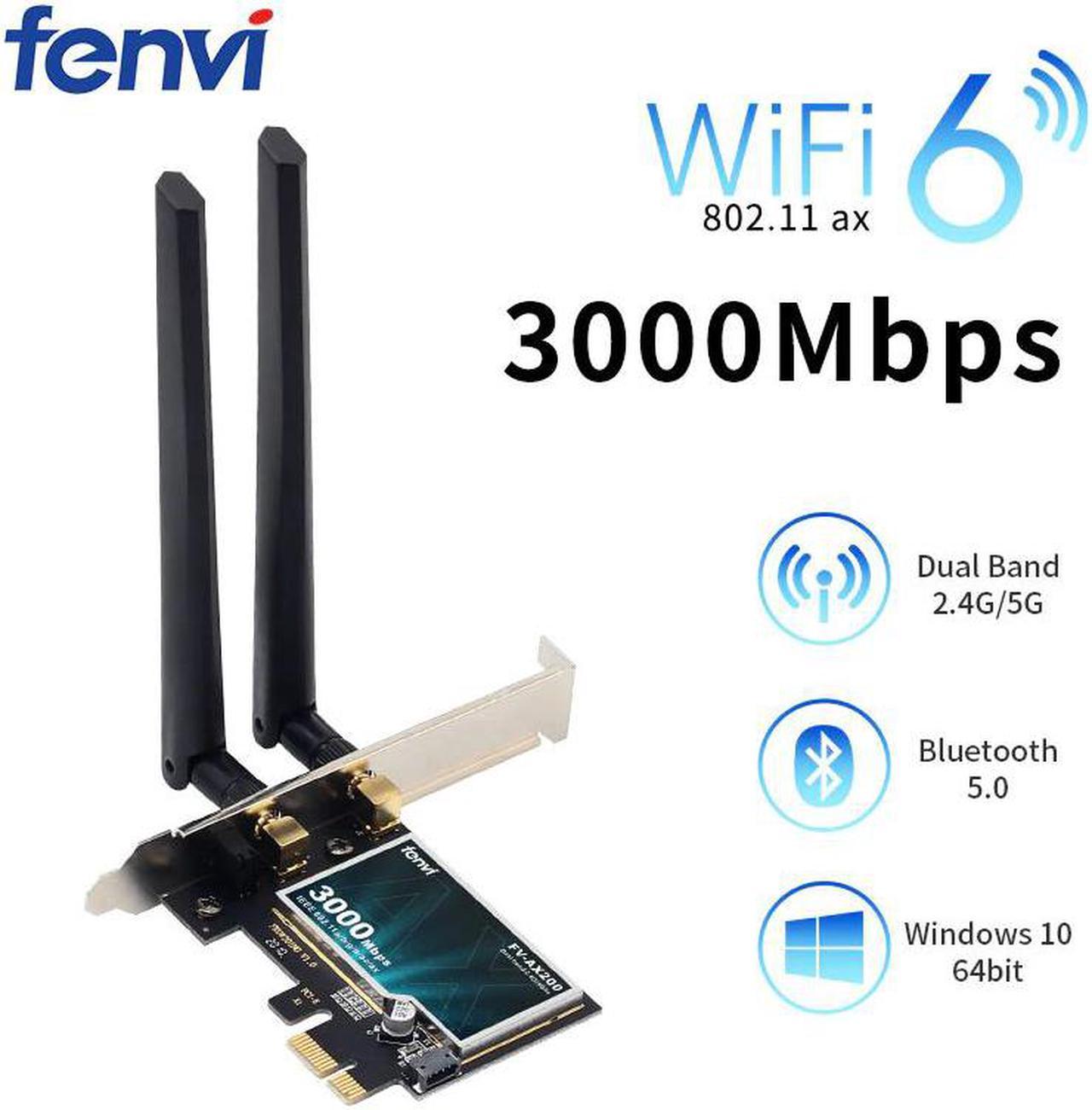 Desktop Wireless PCIe WiFi Adapter  9260  AX200 Wifi6 Bluetooth 5.0 2.4G/5G 802.11ac/ax MU-MIMO Windows 10