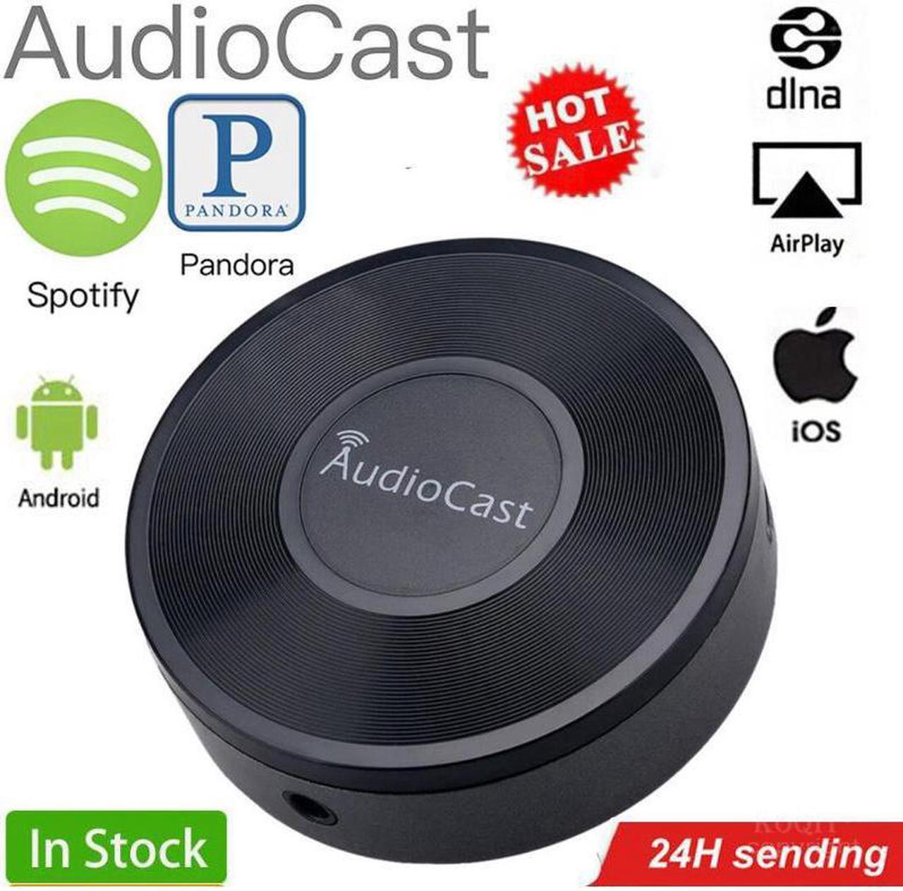 AudioCast Wireless Music Streamer Wifi Music Receiver Multiroom Sound Streamer Spotify Airplay DLNA Adapter Music To Speaker