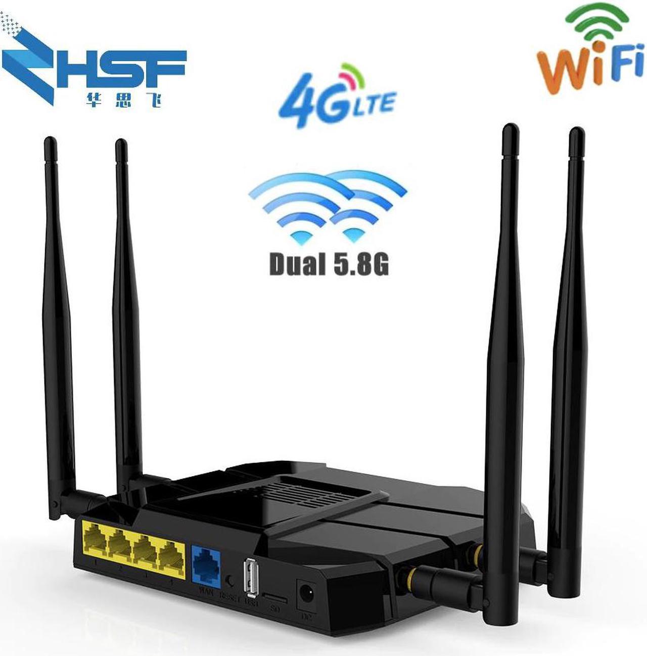 1200Mbps Wifi 5G Router Wireless Modem 4g With SIM Card Slot 11AC Gigabit External Antenna wi fi Repeater Mesh wi-fi LTE GSM