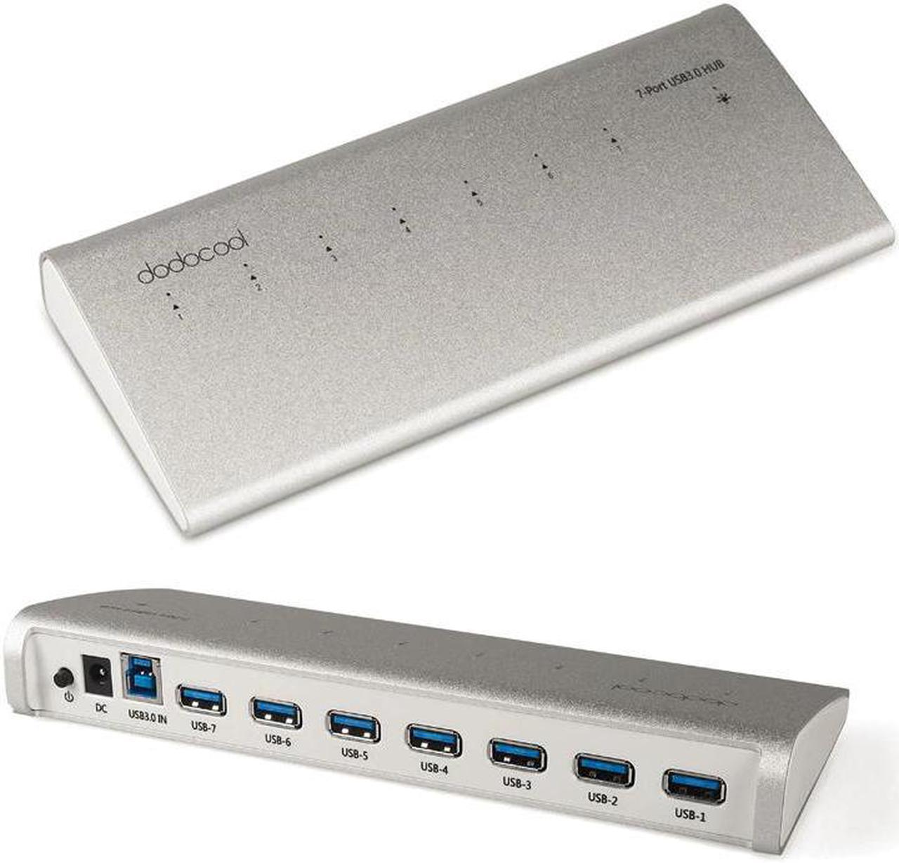 7-Port USB 3.0 HUB charger hubs for iMac Macbook Air Pro Superspeed 5Gbps External AC Adapter desktop laptop pc