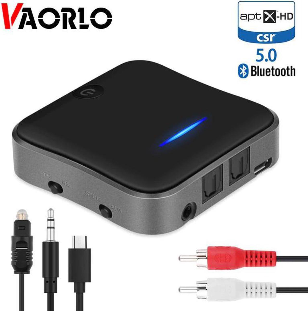 Bluetooth Transmitter APTX HD Stereo 2 In 1 Wireless 5.0 Receiver With Toslink/3.5 AUX/SPDIF Jack Adapter For TV Headset