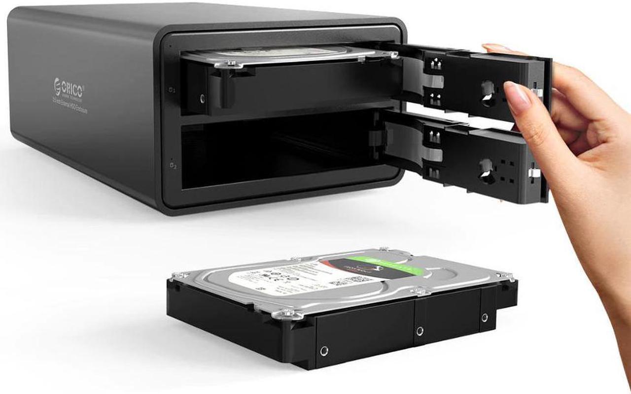 Alt view image 3 of 5 - 95 Series 2 bay 3.5'' USB3.0 to SATA With RAID HDD Docking Station Aluminum HDD Enclosure 36W Power Adapter HDD Case