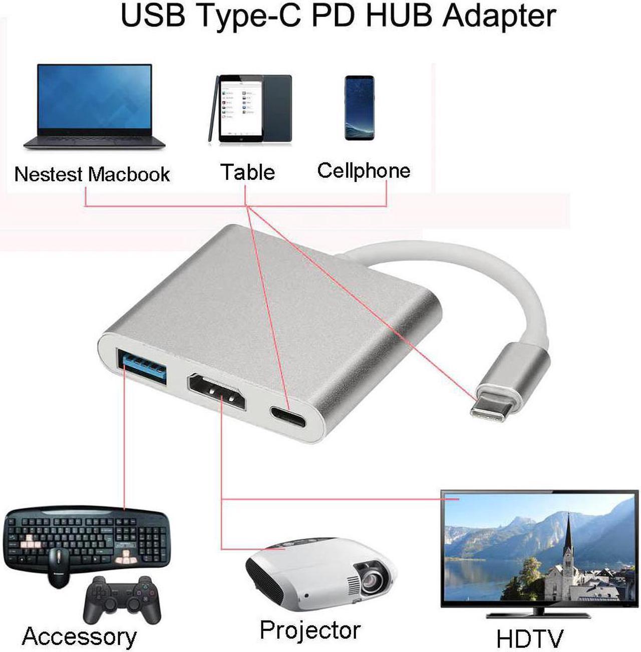 Type C To 4K HDMI USB 3.0 Charging HUB Adapter 5 Gbps USB-C 3.1 Converter  For Laptop PC Notebook For Macbook For Android