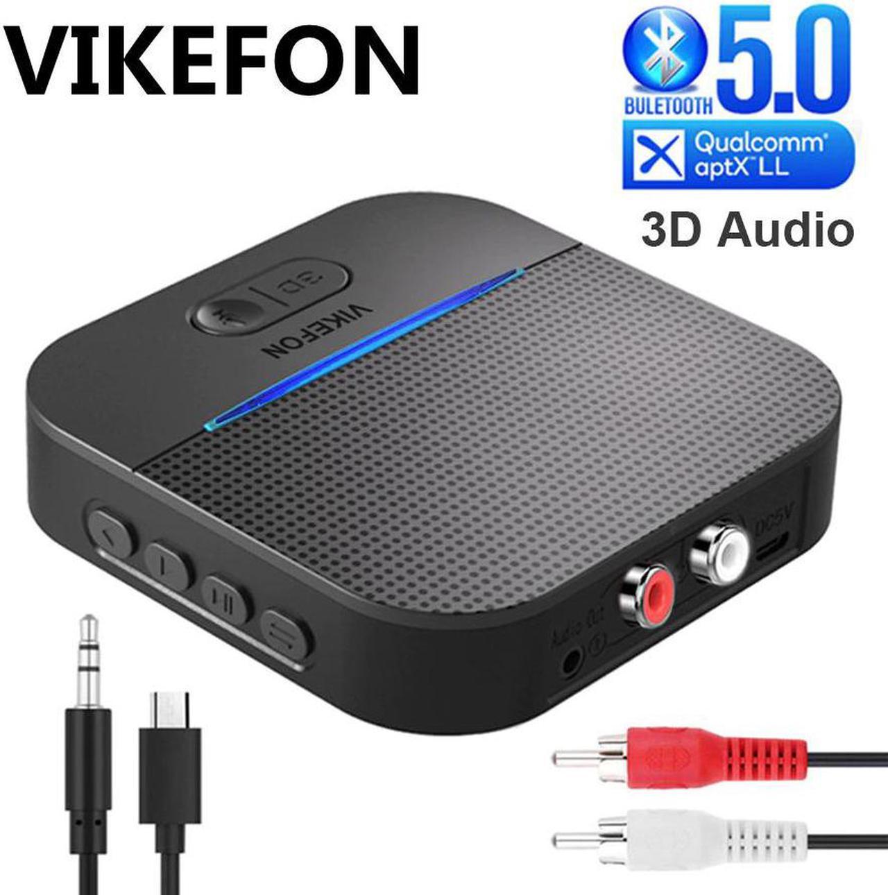 3D Surround & aptX Low Latency Bluetooth 5.0 RCA Receiver 50M Transmission 3.5mm Jack Aux Wireless Adapter Car Audio Transmitter