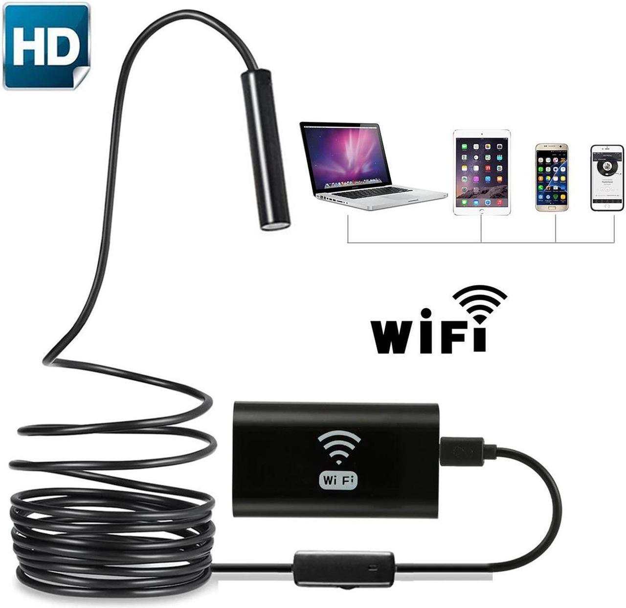 8mm HD wifi endocope camera Android mobile phone Waterproof Borescope Inspection Camera 6 Led Lights with sucker