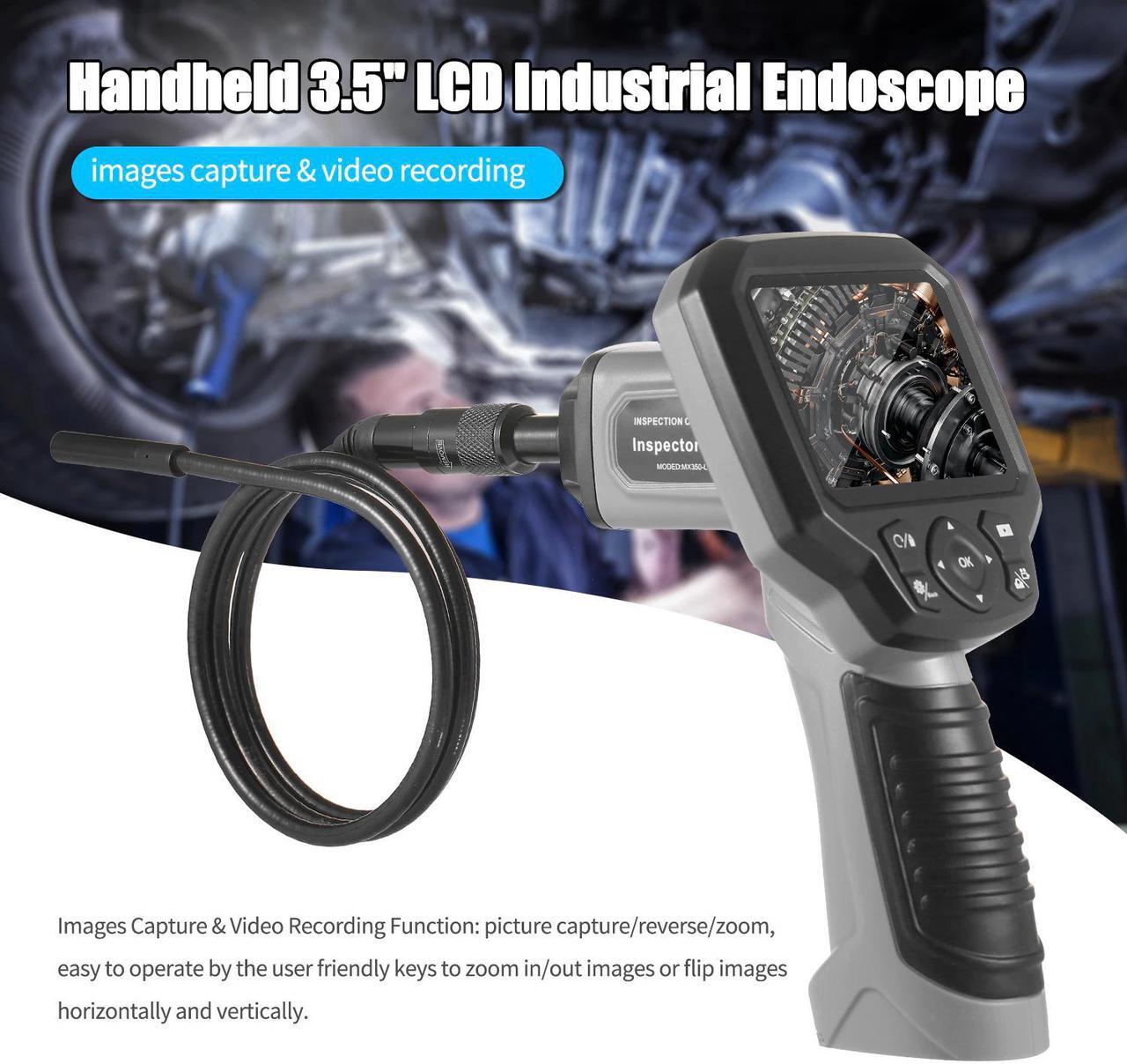 Alt view image 5 of 5 - Industrial Endoscope Borescope MX350 Videoscope with 3.5-inch Screen 4 LED Lights Inspection Camera Handheld Display