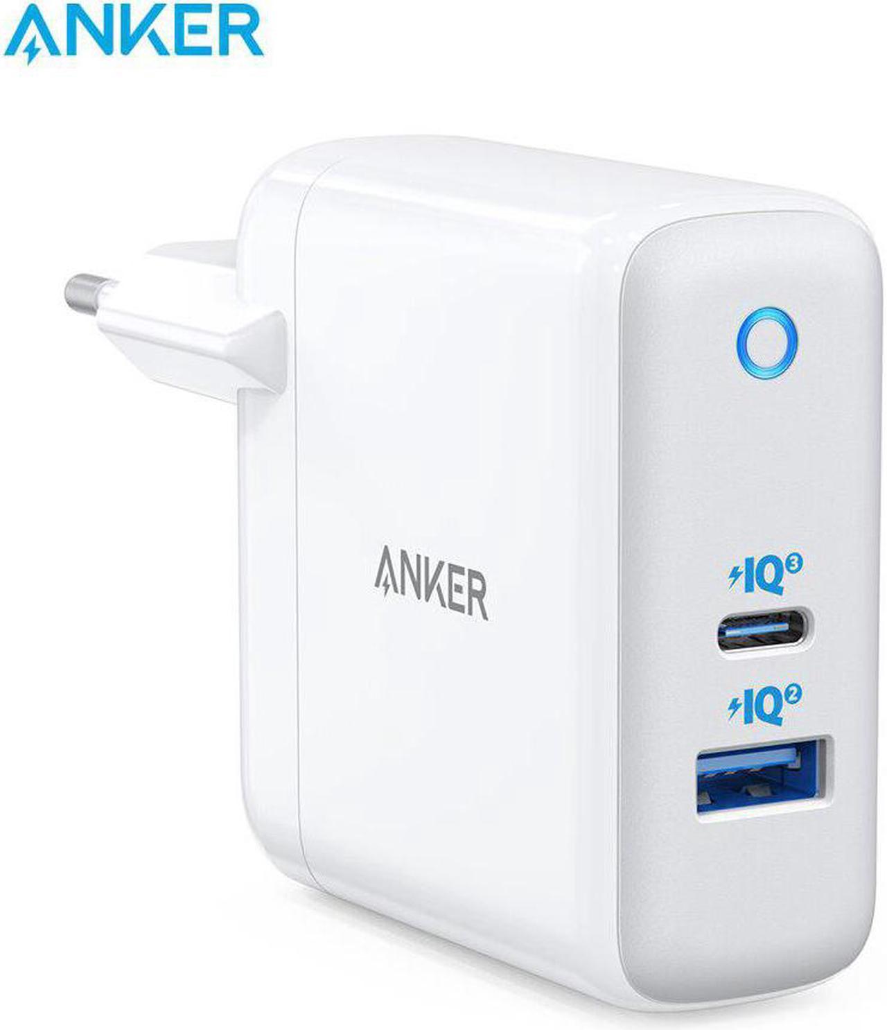 USB C Charger,  60W PIQ 3.0 & GaN Tech Dual Port Charger, PowerPort Atom III (2 Ports) Travel Charger with a 45W USB C Port