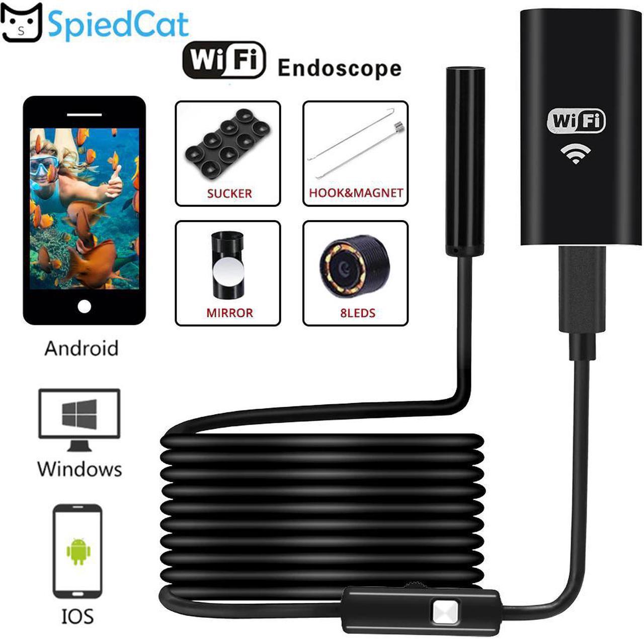 7.0mm Endoscope Camera HD Mini USB Endoscope 6 LED 1M 3.5M 5M 10M Cable Waterproof Inspection Borescope for Android PC Soft Wire