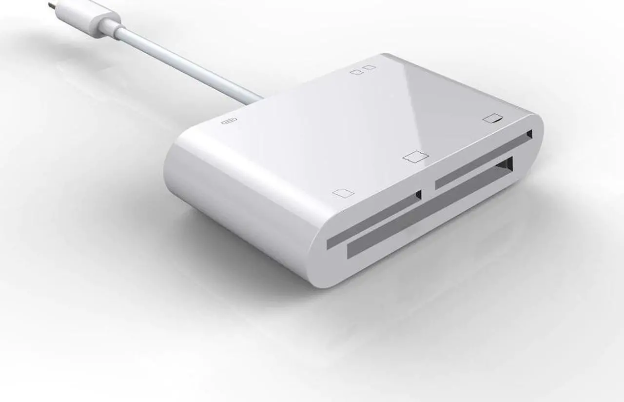 Alt view image 4 of 5 - 6in1 SD TF SDHC CF XD M2 Card Reader Charging Adapter for IPhone X XS MAX XR 11 Pro Max 12 13 5 5S 6 7 8 Plus For iPad