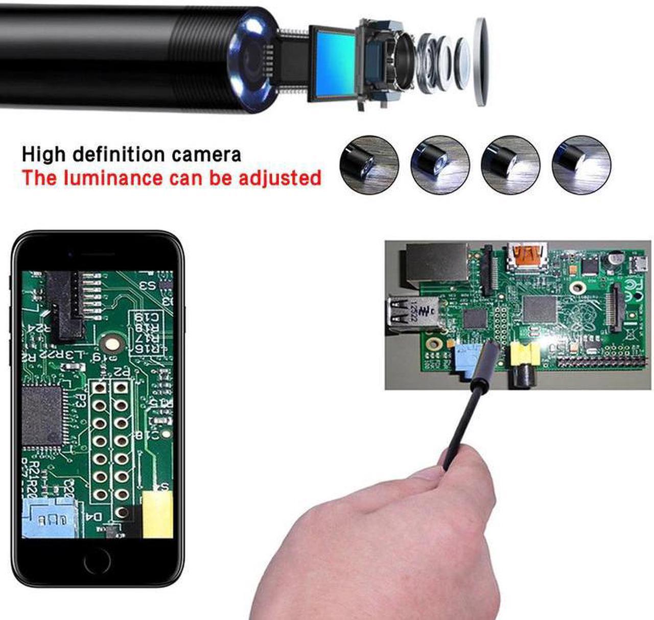 Alt view image 3 of 5 - 3.5m 7m Hard Cable USB Endoscope Video Camera HD 1200 Endoscope 8 Led IP68 Borescope Inspection for iOS Android with Magnet