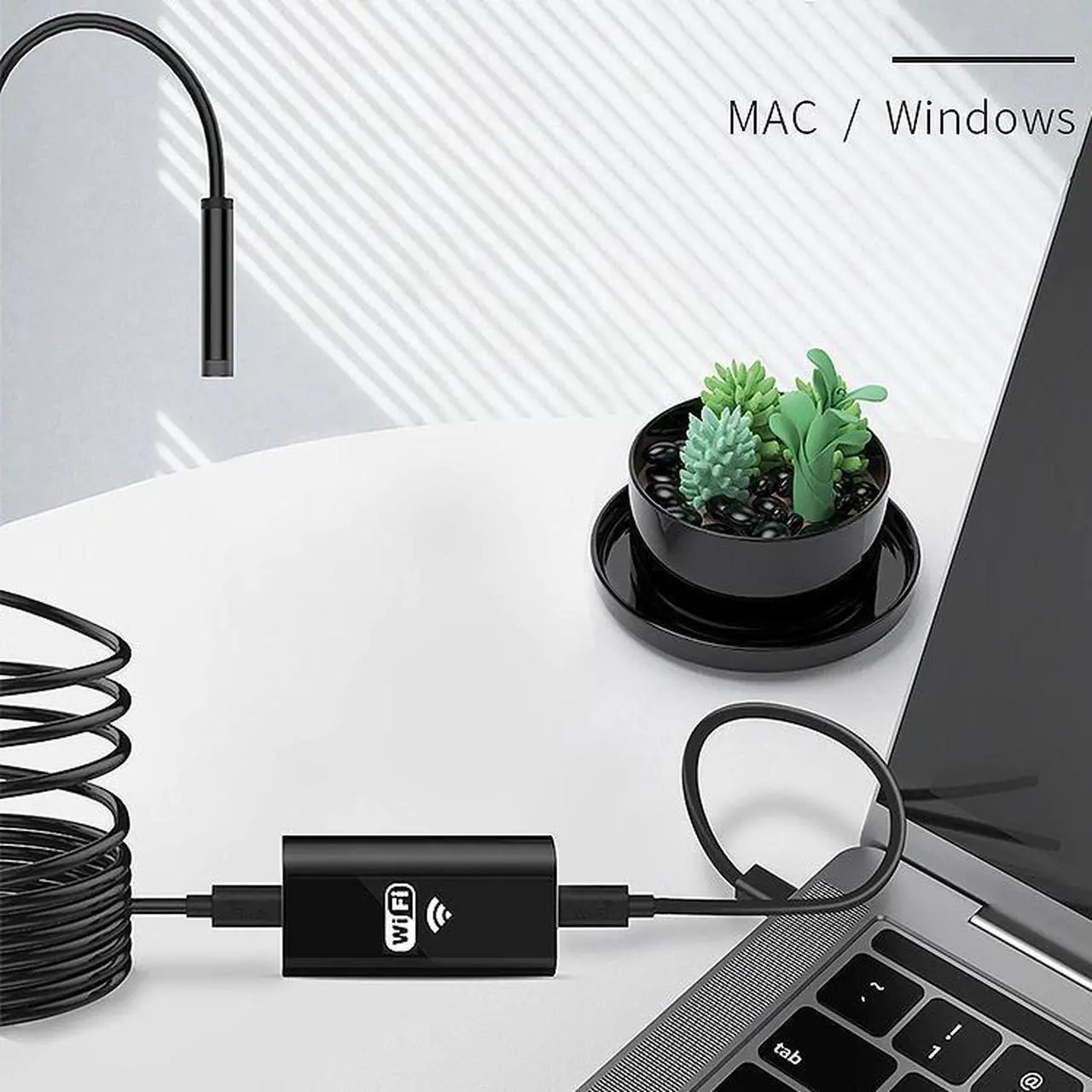 Alt view image 2 of 5 - Endoscope Camera Mini Waterproof Cable  Camera 8mm/5.5mm 2M/5M USB Endoscope Borescope IOS Endoscope For Iphone